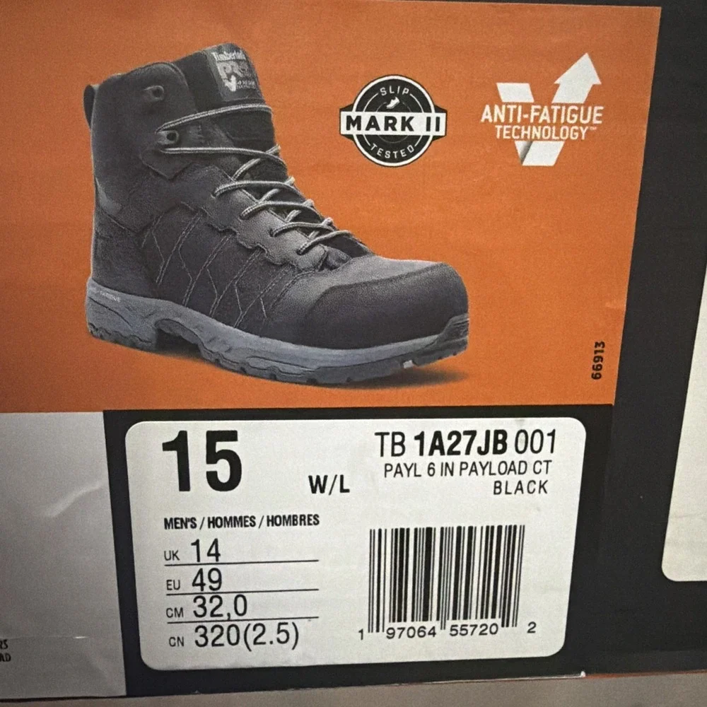 TIMBERLAND PRO Men's Payload 6 Inch‎ Composite Toe TB0A27JB001 Size 15